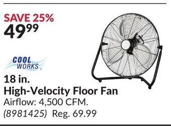 Princess Auto 18 in. high-velocity floor fan offer