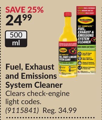 Princess Auto Fuel, exhaust and emissions system cleaner offer