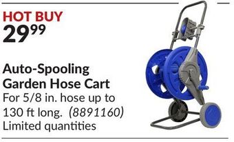 Princess Auto Auto-spooling garden hose cart offer