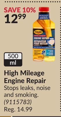 Princess Auto High mileage engine repair offer