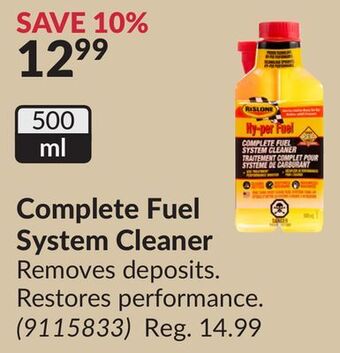 Princess Auto Complete fuel system cleaner offer