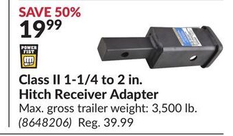 Princess Auto Class ii 1-1/4 to 2 in. hitch receiver adapter offer