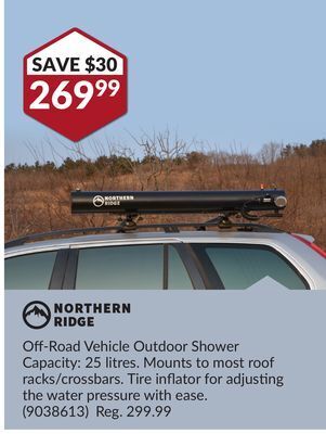 Princess Auto Off-road vehicle outdoor shower offer