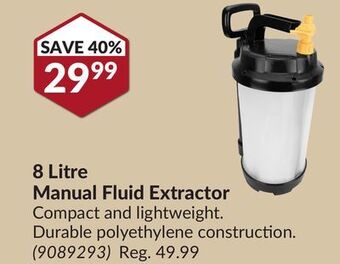 Princess Auto 8 litre manual fluid extractor offer