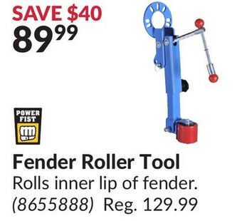 Princess Auto Fender roller tool offer