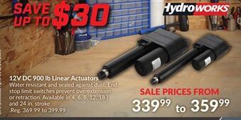 Princess Auto 12v dc 900 lb linear actuators offer