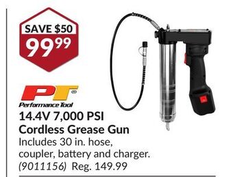 Princess Auto 14.4v 7, 000 psi cordless grease gun offer