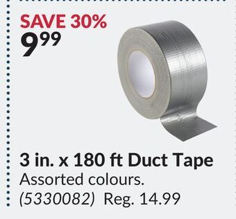 Princess Auto 3 in. x 180 ft duct tape offer