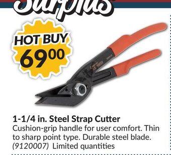 Princess Auto 1-1/4 in. steel strap cutter offer