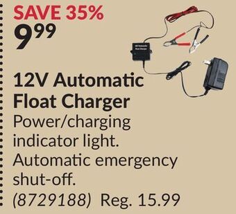 Princess Auto 12v automatic float charger offer