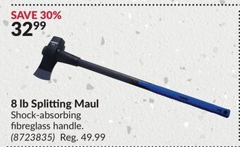 Princess Auto 8 lb splitting maul offer