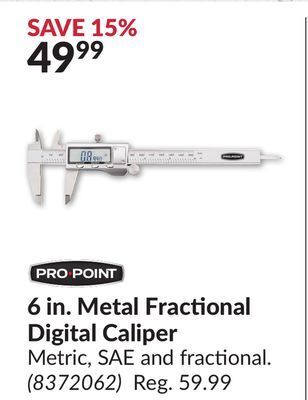 Princess Auto 6 in. metal fractional digital caliper offer