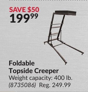 Princess Auto Foldable topside creeper offer