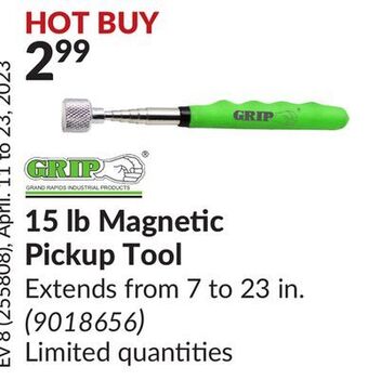 Princess Auto Grip 15 lb magnetic pickup tool offer