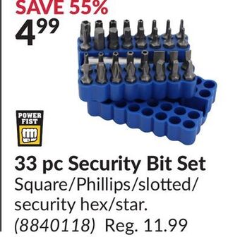 Princess Auto 33 pc security bit set offer