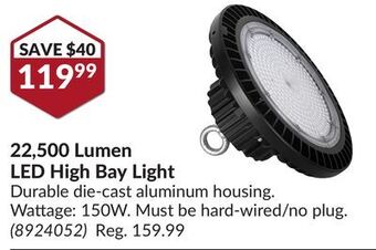 Princess Auto 22, 500 lumen led high bay light offer