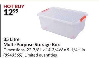 Princess Auto 35 litre multi-purpose storage box offer