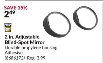 Princess Auto 2 in. adjustable blind-spot mirror offer