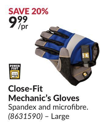 Princess Auto Close-fit mechanic's gloves offer