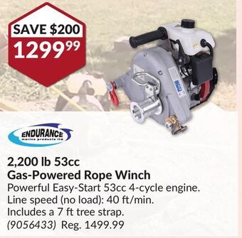 Princess Auto 2, 200 lb 53cc gas-powered rope winch offer