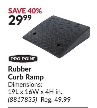 Princess Auto Rubber curb ramp offer