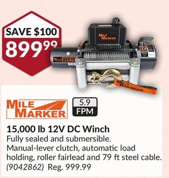 Princess Auto 15, 000 lb 12v dc winch offer