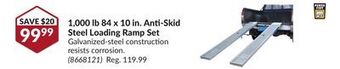 Princess Auto 1,000 lb 84 x 10 in. anti-skid steel loading ramp set offer
