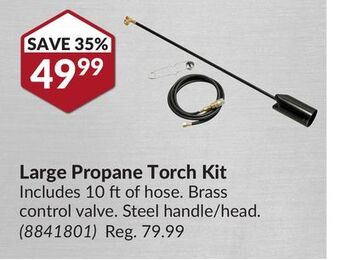 Princess Auto Large propane torch kit offer