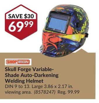 Princess Auto Skull forge variable- shade auto-darkening welding helmet offer
