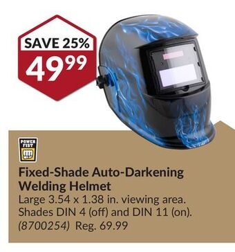 Princess Auto Fixed-shade auto-darkening welding helmet offer