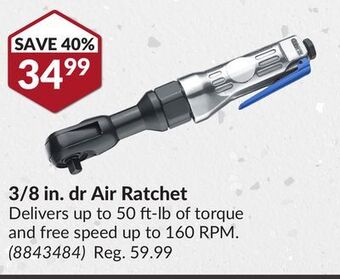 Princess Auto 3/8 in. dr air ratchet offer