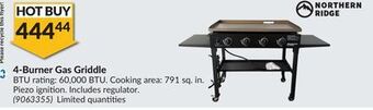 Princess Auto 4-burner gas griddle offer