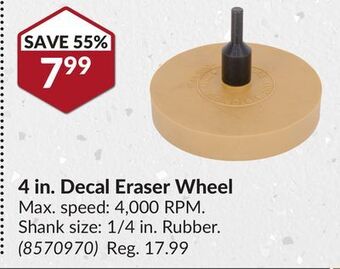 Princess Auto 4 in. decal eraser wheel offer