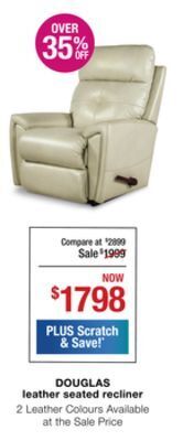 La Z Boy Douglas leather seated recliner offer