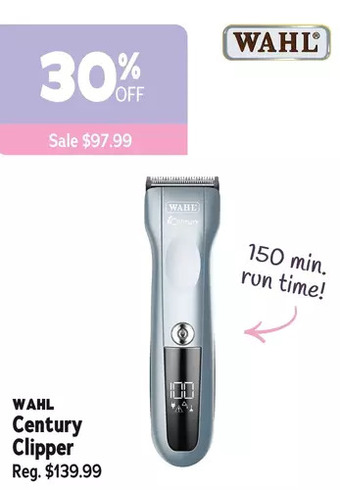 Ren’s Pets Depot Wahl century clipper offer