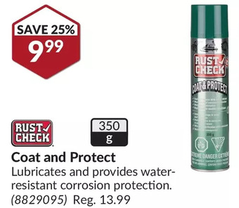 Princess Auto Rust check coat and protect offer