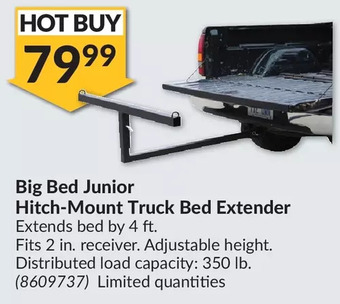Princess Auto Erickson big bed junior hitch-mount truck bed extender offer