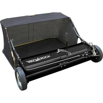 Princess Auto Red rock 42 in. tow-behind lawn sweeper offer