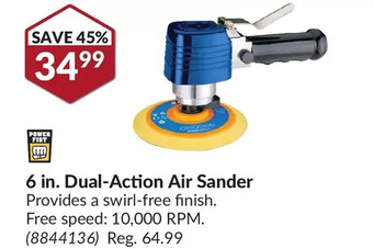 Princess Auto Power fist 6 in. dual-action air sander offer