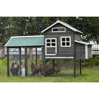 Princess Auto 88l x 37d x 56h in. wooden chicken coop with run offer