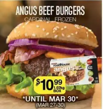 Lococo's Cardinal Frozen Angus Beef Burgers offer