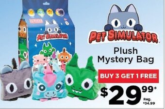 Showcase Pet Simulator Plush Mystery Bag offer