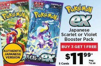Showcase Japanese scarlet or violet booster pack offer