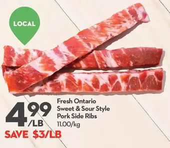 Longo's Fresh ontario sweet & sour style pork side ribs offer