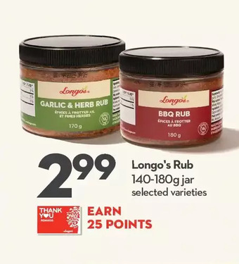 Longo's Longo's rub offer