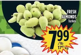 Marché Adonis Fresh almonds offer