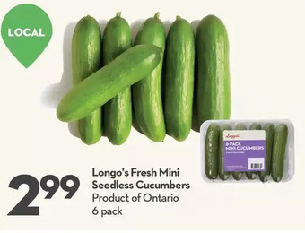 Longo's Longo's fresh mini seedless cucumbers offer