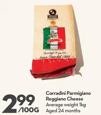 Longo's Corradini parmigiano reggiano cheese offer