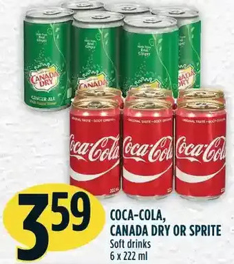 Marché Adonis Coca-cola, canada dry or sprite soft drinks offer