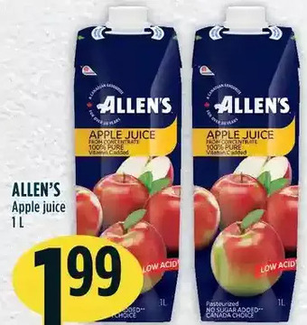 Marché Adonis Allen's apple juice offer